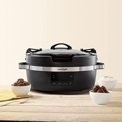 Crock-Pot Thermoshield 6 Quart Slow Cooker with Carry Handles S12S