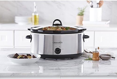 Crock-Pot 7 Quart Oval Manual Slow Cooker – Stainless Steel S29K