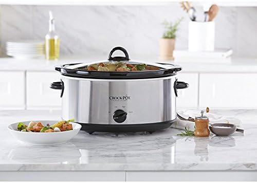 Crock-Pot 7 Quart Oval Manual Slow Cooker – Stainless Steel S29K
