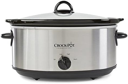 Crock-Pot 7 Quart Oval Manual Slow Cooker – Stainless Steel S29K