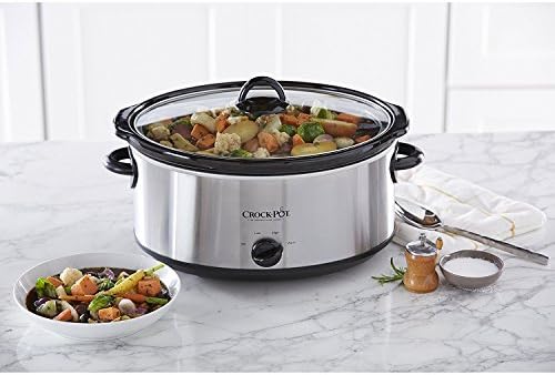 Crock-Pot 7 Quart Oval Manual Slow Cooker – Stainless Steel S29K
