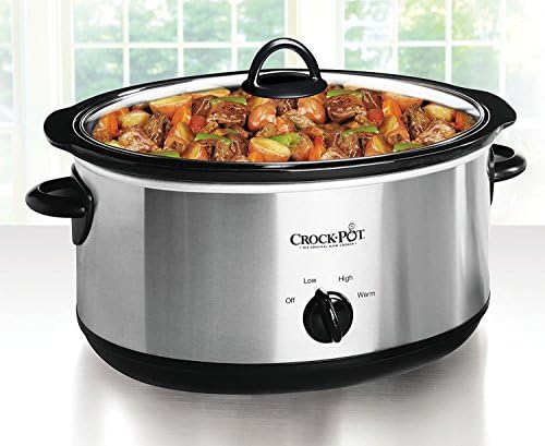 Crock-Pot 7 Quart Oval Manual Slow Cooker – Stainless Steel S29K