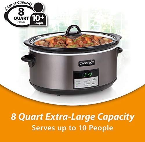 Crock-Pot 8 Quart Programmable Slow Cooker with Auto Warm S28G