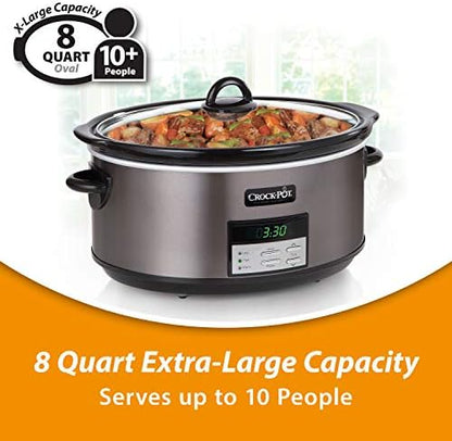 Crock-Pot 8 Quart Programmable Slow Cooker with Auto Warm S28G