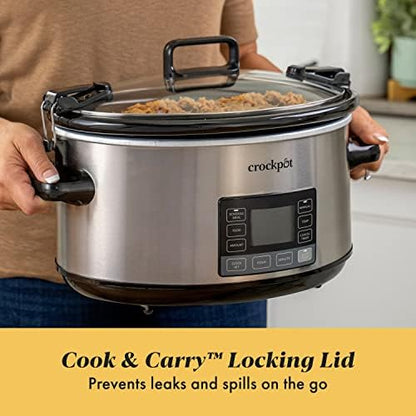 Crock-Pot 7 Quart Portable Programmable Slow Cooker with Timer S27U