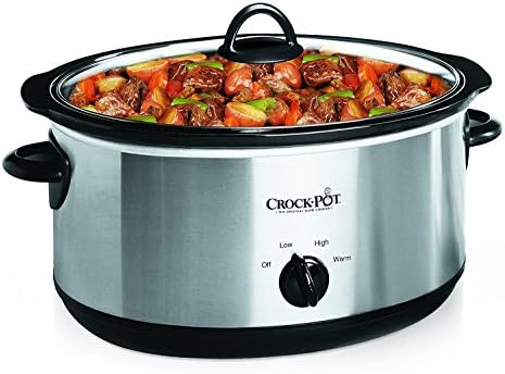 Crock-Pot 7 Quart Oval Manual Slow Cooker – Stainless Steel S29K