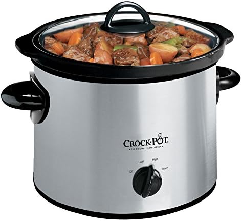 Crock-Pot 3 Quart Manual Slow Cooker – Silver S24N