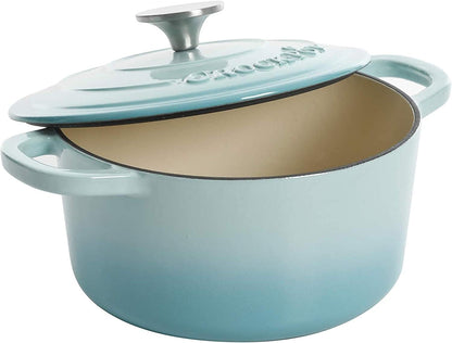 Crock-Pot 3 Quart Enameled Cast Iron Dutch Oven – Aqua S02Q