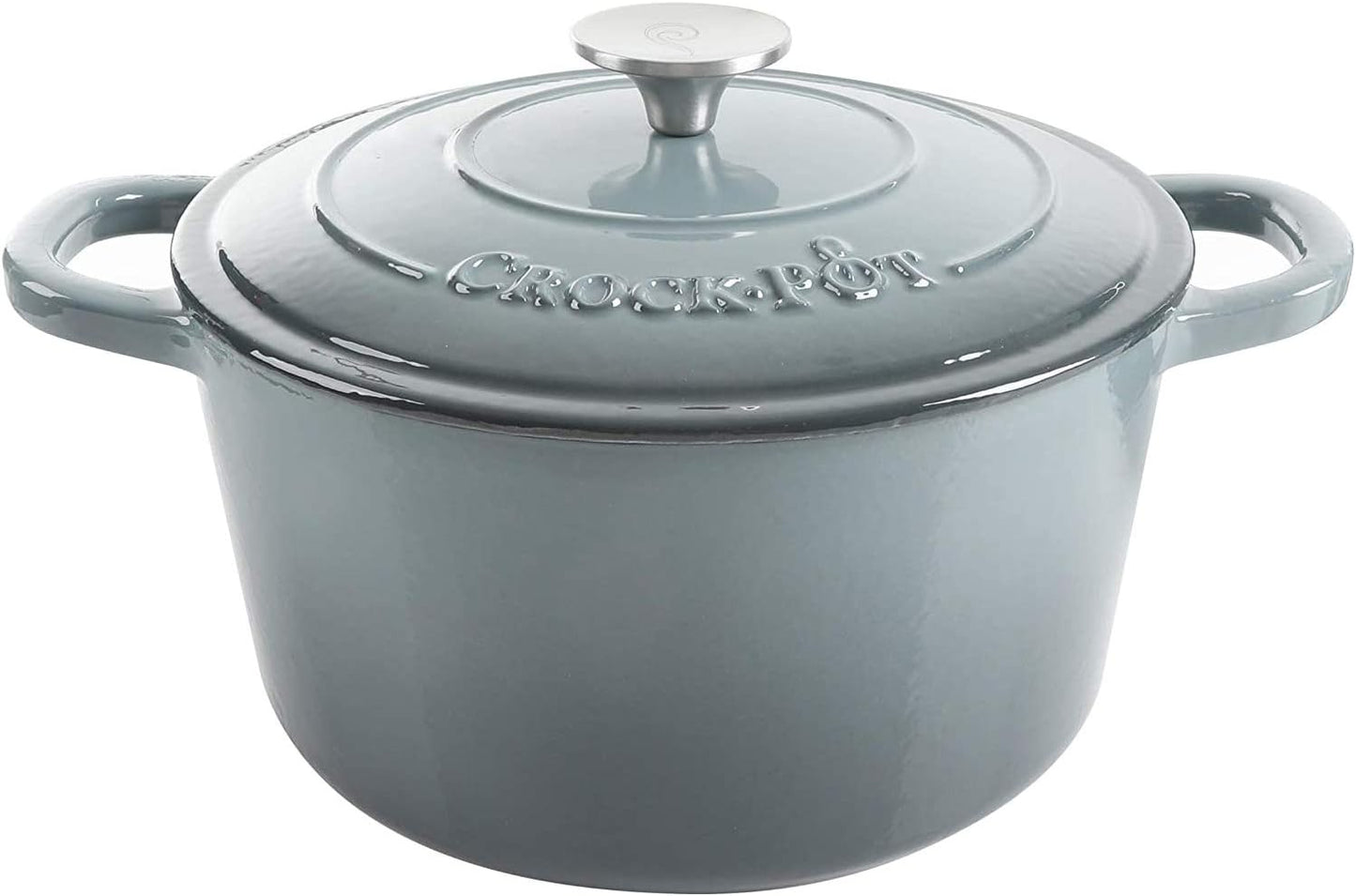 Crock-Pot 3 Quart Enameled Cast Iron Dutch Oven – Aqua S02Q