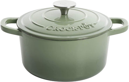 Crock-Pot 3 Quart Enameled Cast Iron Dutch Oven – Aqua S02Q